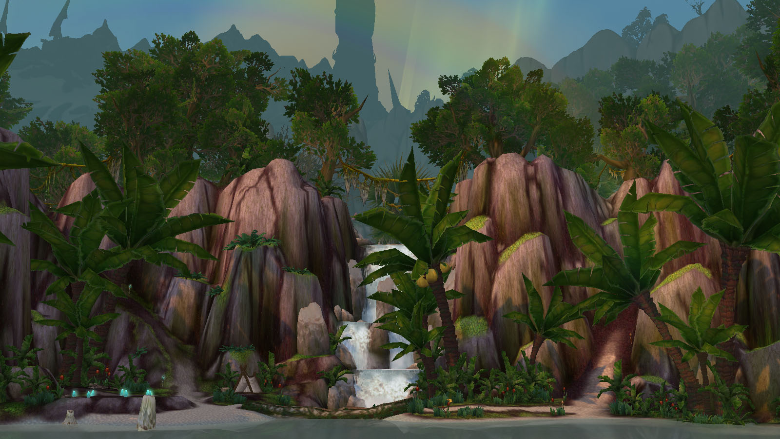 A screenshot of Sholazar Basin from World of Warcraft.