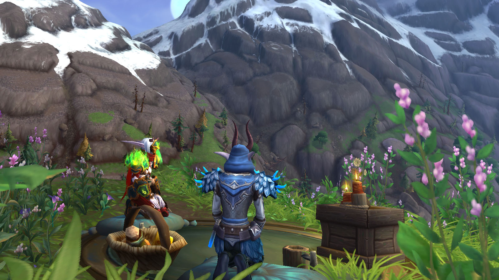 A screenshot of Stormsong Valley from World of Warcraft.